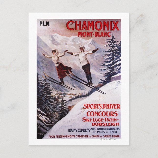 Carte Postale Affiche promotionnelle ski (Devant)