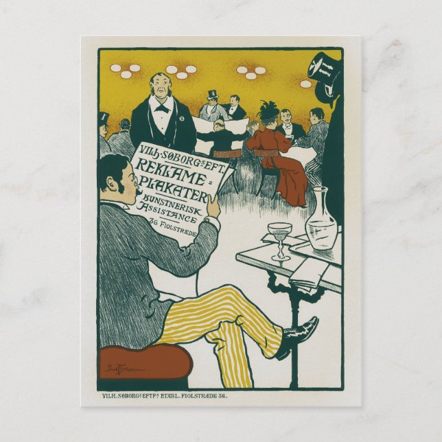 Carte Postale Affiche publicitaire 1895 (Devant)