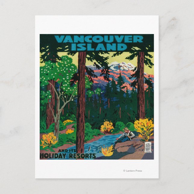 Carte Postale Affiche publicitaire de l'île de Vancouver (Devant)
