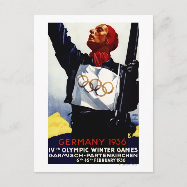 Carte Postale Affiche publicitaire des Jeux olympiques d'hiver d (Devant)