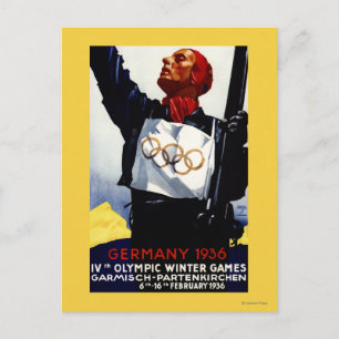 Carte Postale Affiche publicitaire des Jeux olympiques d'hiver d