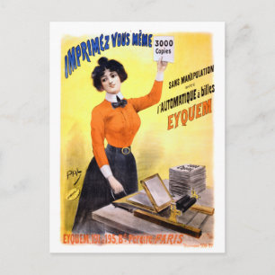 Carte Postale Affiche publicitaire Vintage française restaurée