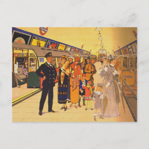 Carte Postale Affiche Publicitaire vintage Pour Londres Undergro