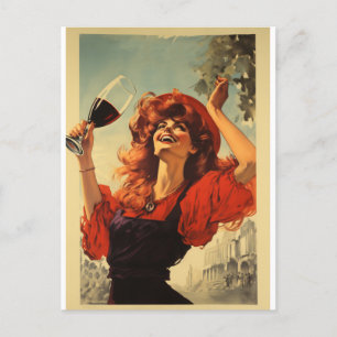 Carte Postale Affiche rétro - pub - vintage - vin -