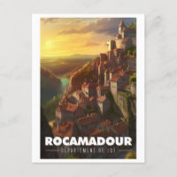 Affiche Rocamadour - France - Département du Lot -