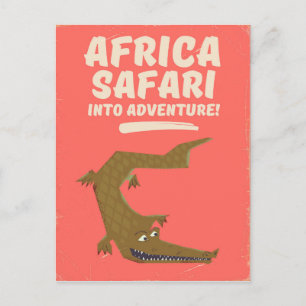 Carte Postale Affiche Safari Crocodile Afrique !