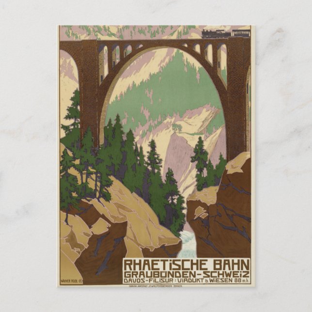 Carte Postale Affiche Suisse Travel (Devant)
