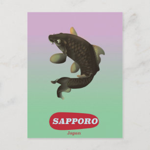 Carte Postale Affiche touristique de style vintage Sapporo Japon