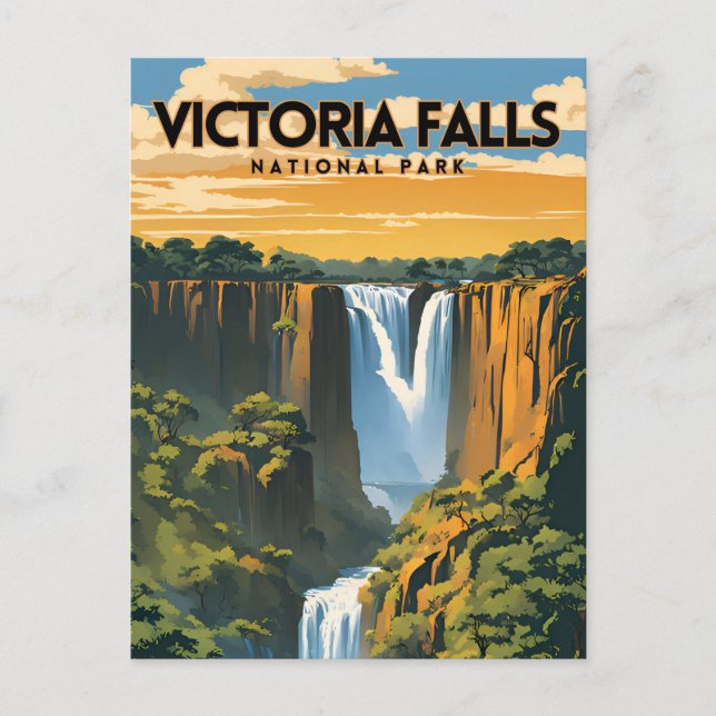 Carte Postale Affiche touristique du parc national Victoria Fall (Devant)