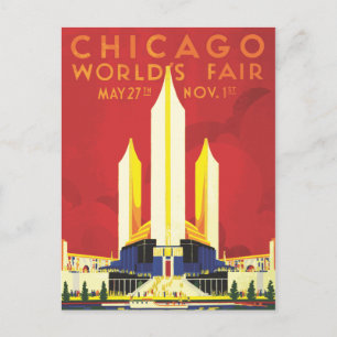 Carte Postale Affiche Vintage de la Foire Mondiale de Chicago
