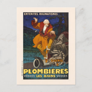 Carte Postale Affiche Vintage de Plombières les Bains 1931