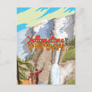 Carte Postale Affiche vintage du Parc national de Yellowstone