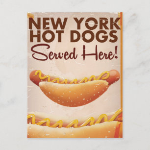 Carte Postale Affiche vintage Hot Dog de New York