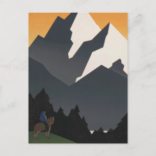 Carte Postale Affiche vintage promouvant le voyage au Montana.