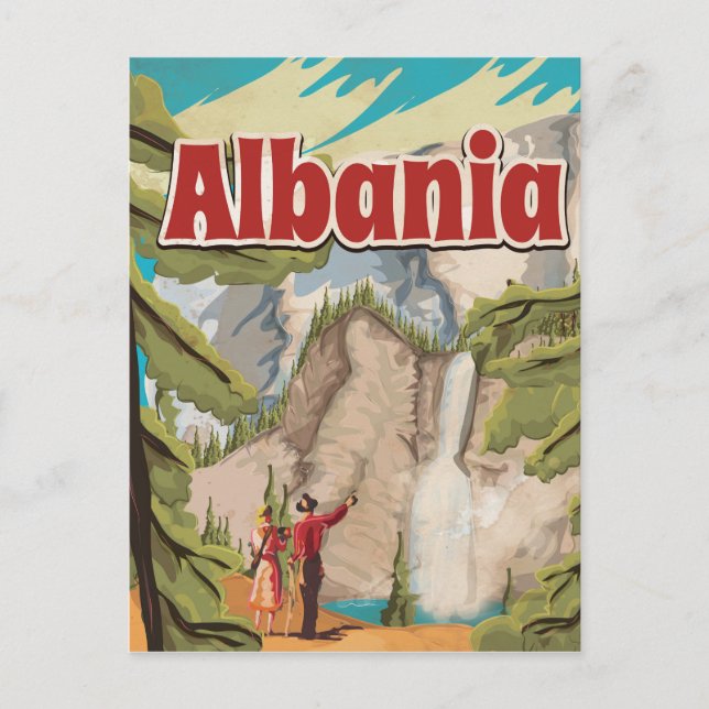 Carte Postale Affiche Vintage voyage Albanie (Devant)
