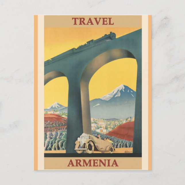 Carte Postale Affiche Vintage voyage d'Arménie (Devant)