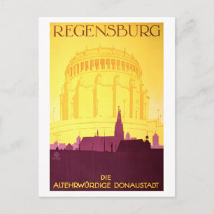 Carte Postale Affiche Vintage voyage de Ratisbonne Allemagne