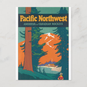 Carte Postale Affiche Vintage voyage du Pacifique Nord-Ouest