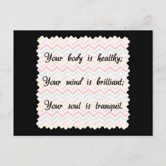 Carte Postale Affirmation de l'âme du corps