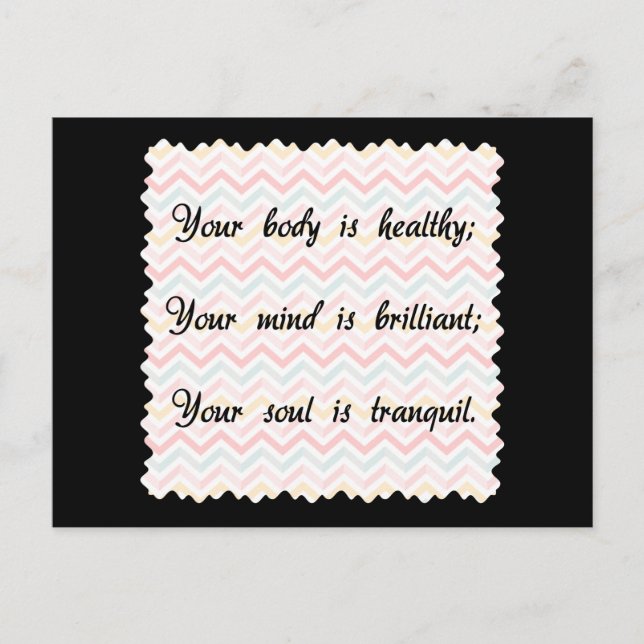 Carte Postale Affirmation de l'âme du corps (Devant)