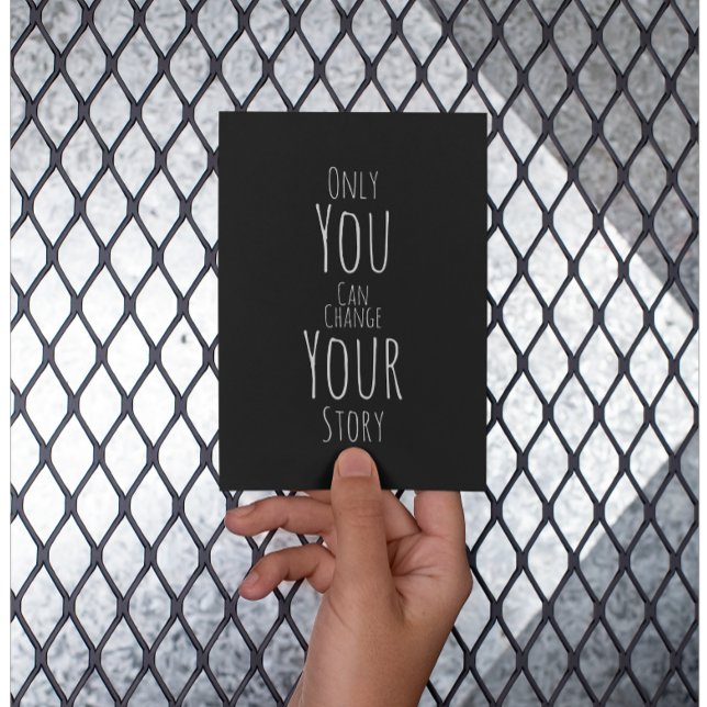 Carte postale Affirmation noire (Créateur téléchargé)