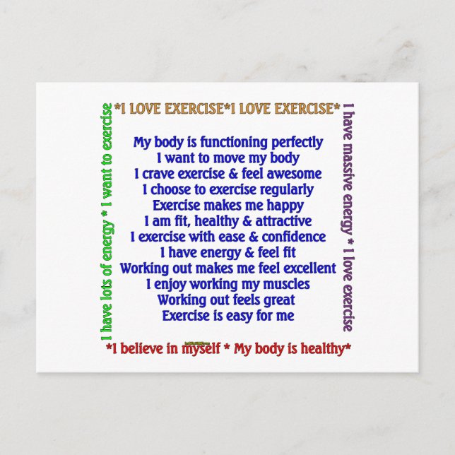 Carte Postale Affirmations positives (Devant)
