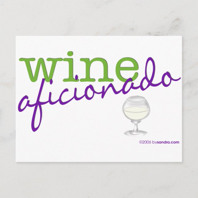 Carte Postale Aficionado de vin (Devant)