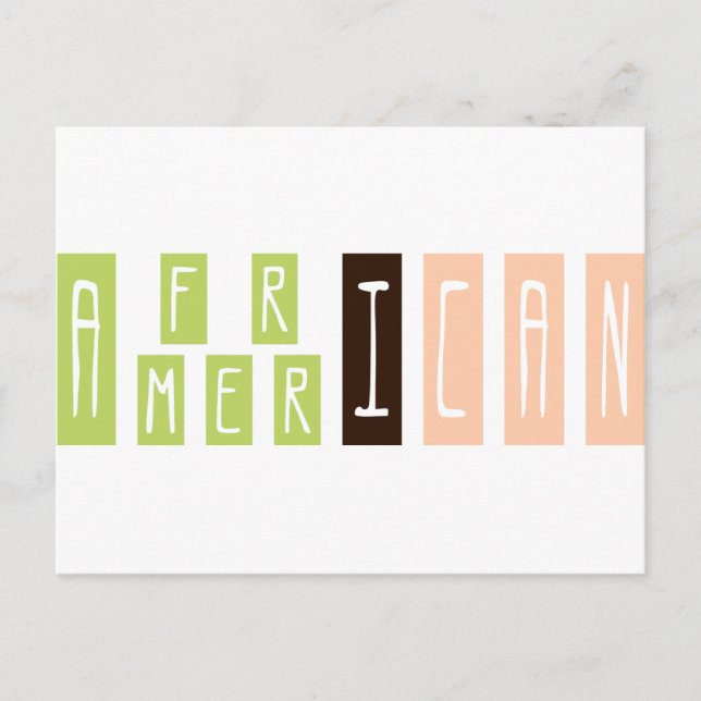 Carte Postale Africain-Américain (Devant)