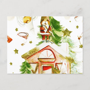 Carte Postale Africain-Américain Gnome Angel voeux de Noël