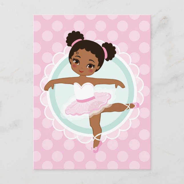 Carte Postale African American Ballerina (Devant)