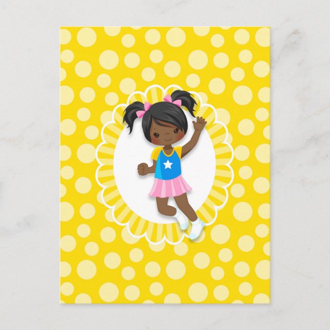 Carte Postale African American Bounce House Jumping Girl (Devant)