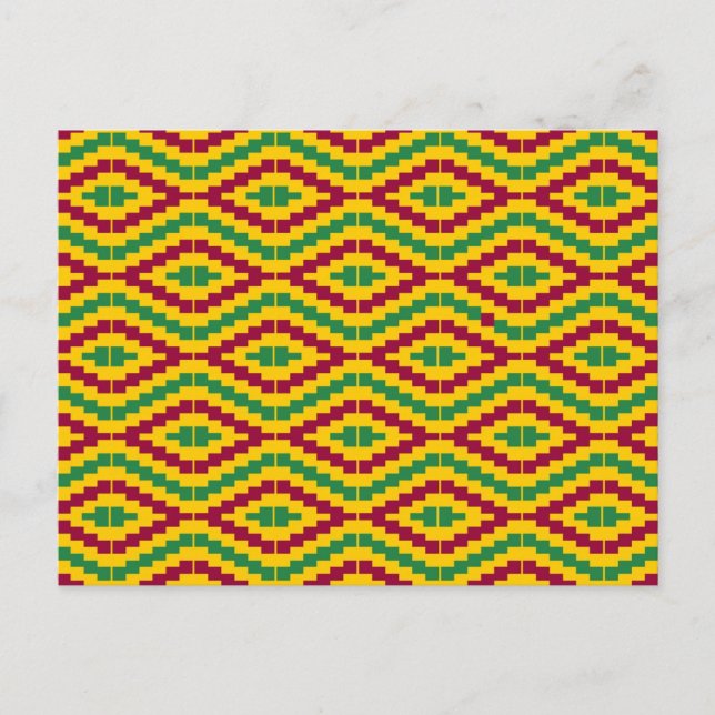 Carte Postale African Kente, Happy Kwanzaa (Devant)