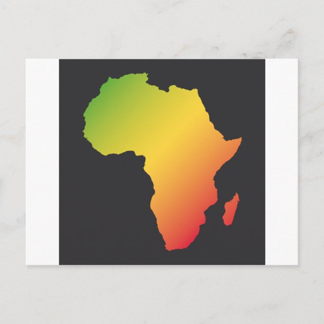 Carte Postale Afrique avec arrière - plan noir (Devant)