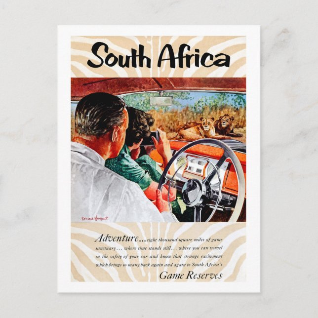 Carte Postale Afrique du Sud, aventure en voiture, promenade, vi (Devant)