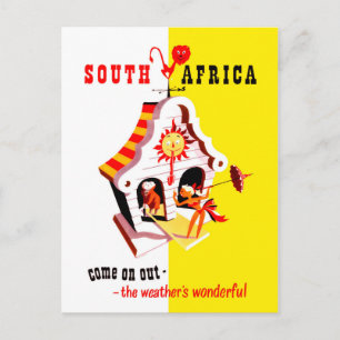 Carte Postale Afrique du Sud, merveilleux pointeur météorologiqu