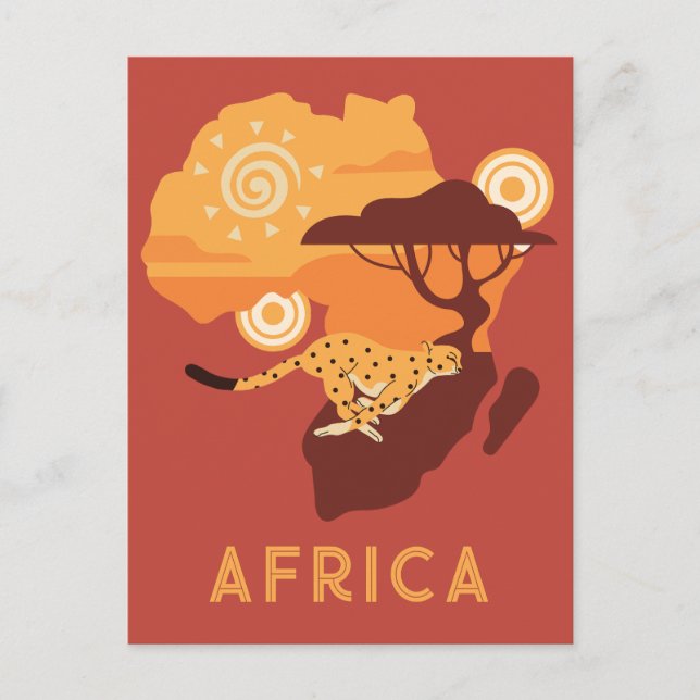 Carte Postale Afrique du texte personnalisé (Devant)