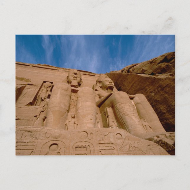 Carte Postale Afrique, Égypte, Abou Simbel, Ramses II et (Devant)