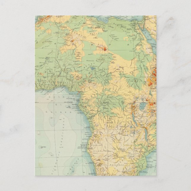Carte Postale Afrique physique 10506 (Devant)