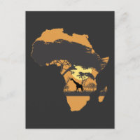 Afrique Sunset Continent Safari Giraffe