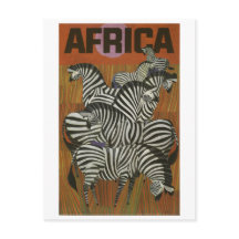 Afrique, Zèbre africain, Savane, voyage vintage