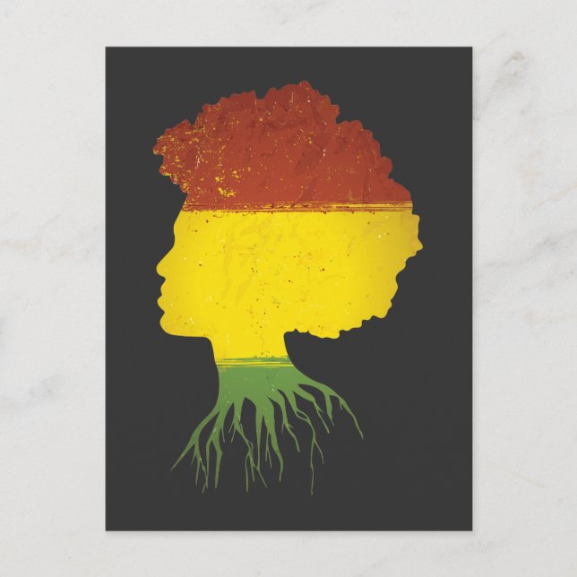 Carte Postale Afro Black Girl African American Roots Diva (Devant)