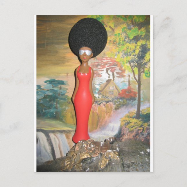 Carte Postale Afro Glam : Une beauté intemporelle (Devant)