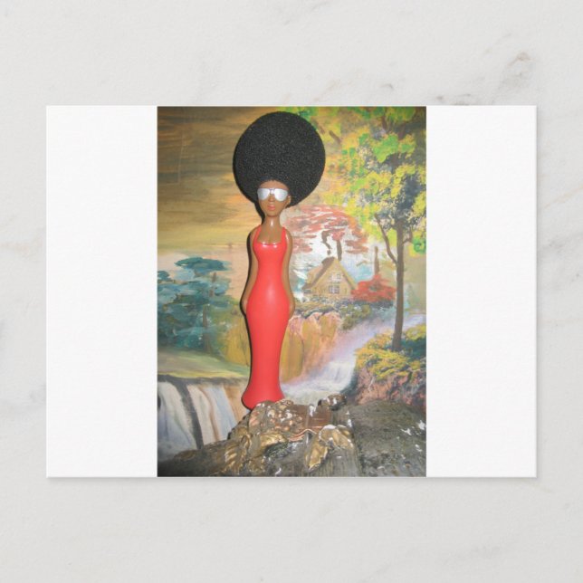 Carte Postale Afro Glam : Une beauté intemporelle (Devant)
