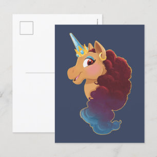 Carte Postale Afro Unicorn   Divine la licorne