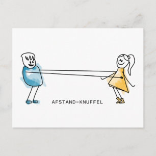 Carte Postale Afstand-Knuffel