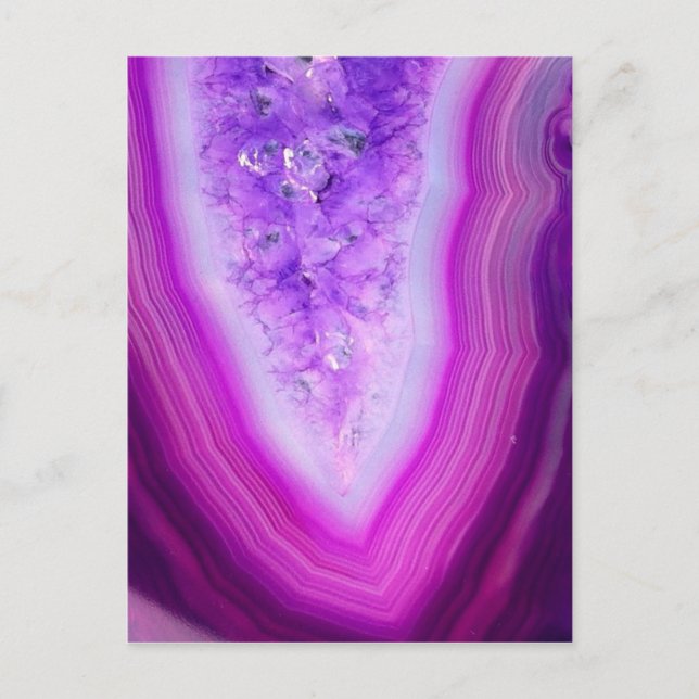 Carte Postale Agate comme par magie pourpre Druzy (Devant)