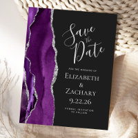 Agate Purple Silver Dark Enregistrer la date