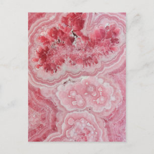 Carte Postale Agate rose moderne tendance