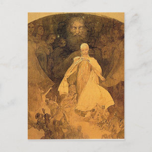 Carte Postale Age de la sagesse par Alphonse Mucha