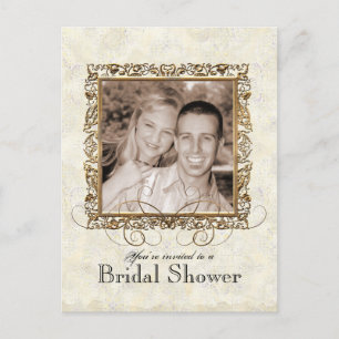 Carte Postale Age d'or de l'élégance, Invitation de douche nupti